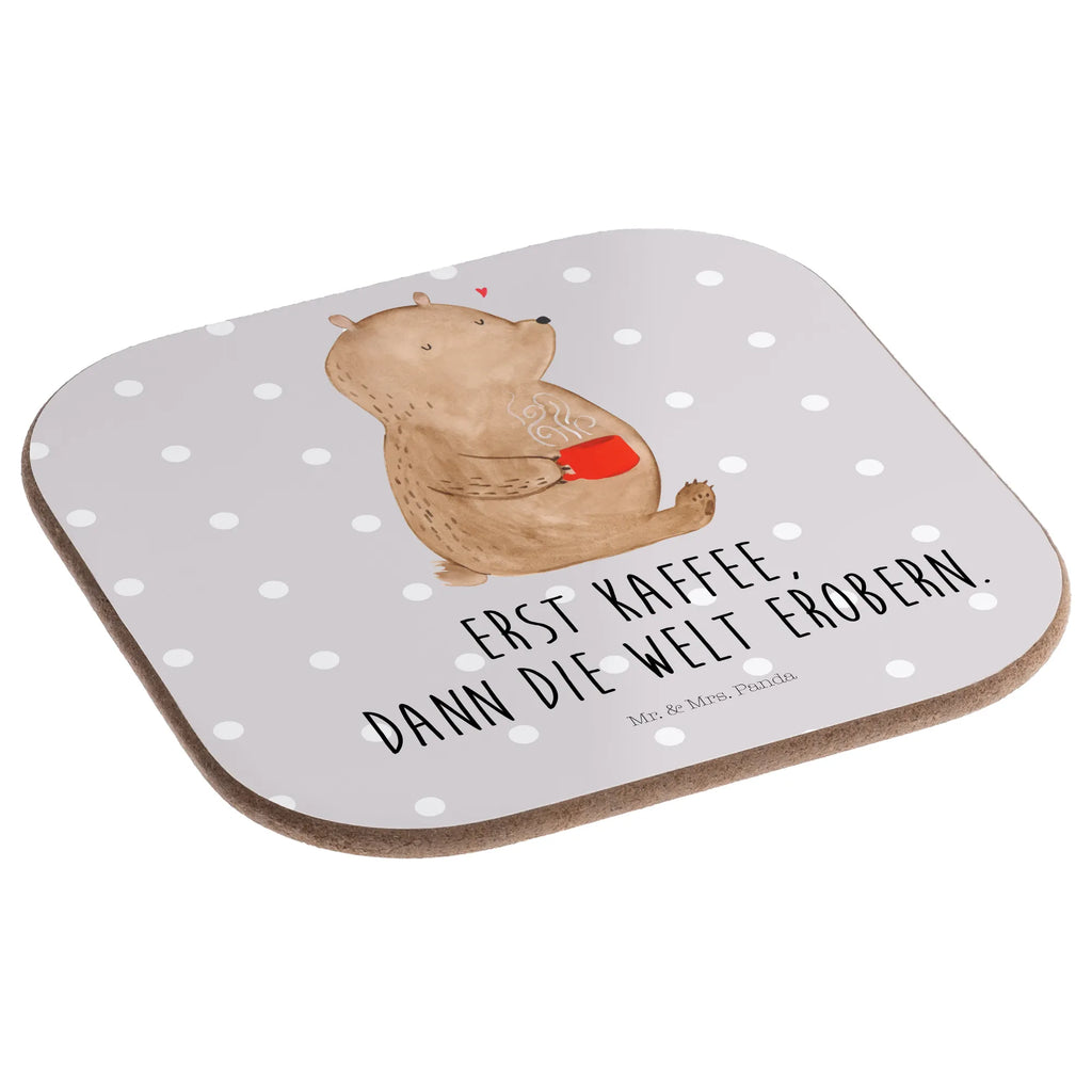 Podkładka Niedźwiedź kawa Holzuntersetzer, Bierdeckel, Untersetzer, Untersetzer Design, Untersetzer Gläser, Untersetzer Holz, Glasuntersetzer, Korkuntersetzer, Tassen Untersetzer, Untersetzer aus Holz, Getränkeuntersetzer, Untersetzer für Gläser, Bär, Teddy, Teddybär, Coffee, Welt erobern, Kaffee, Welt retten, guten Morgen, Motivation, Morgenroutine, Bären