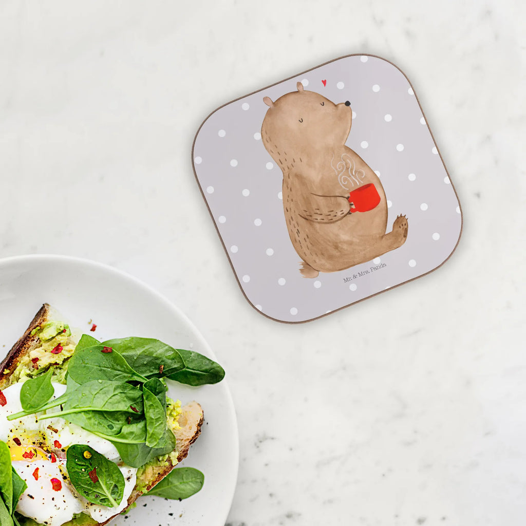 Podkładka Niedźwiedź kawa Holzuntersetzer, Bierdeckel, Untersetzer, Untersetzer Design, Untersetzer Gläser, Untersetzer Holz, Glasuntersetzer, Korkuntersetzer, Tassen Untersetzer, Untersetzer aus Holz, Getränkeuntersetzer, Untersetzer für Gläser, Bär, Teddy, Teddybär, Coffee, Welt erobern, Kaffee, Welt retten, guten Morgen, Motivation, Morgenroutine, Bären