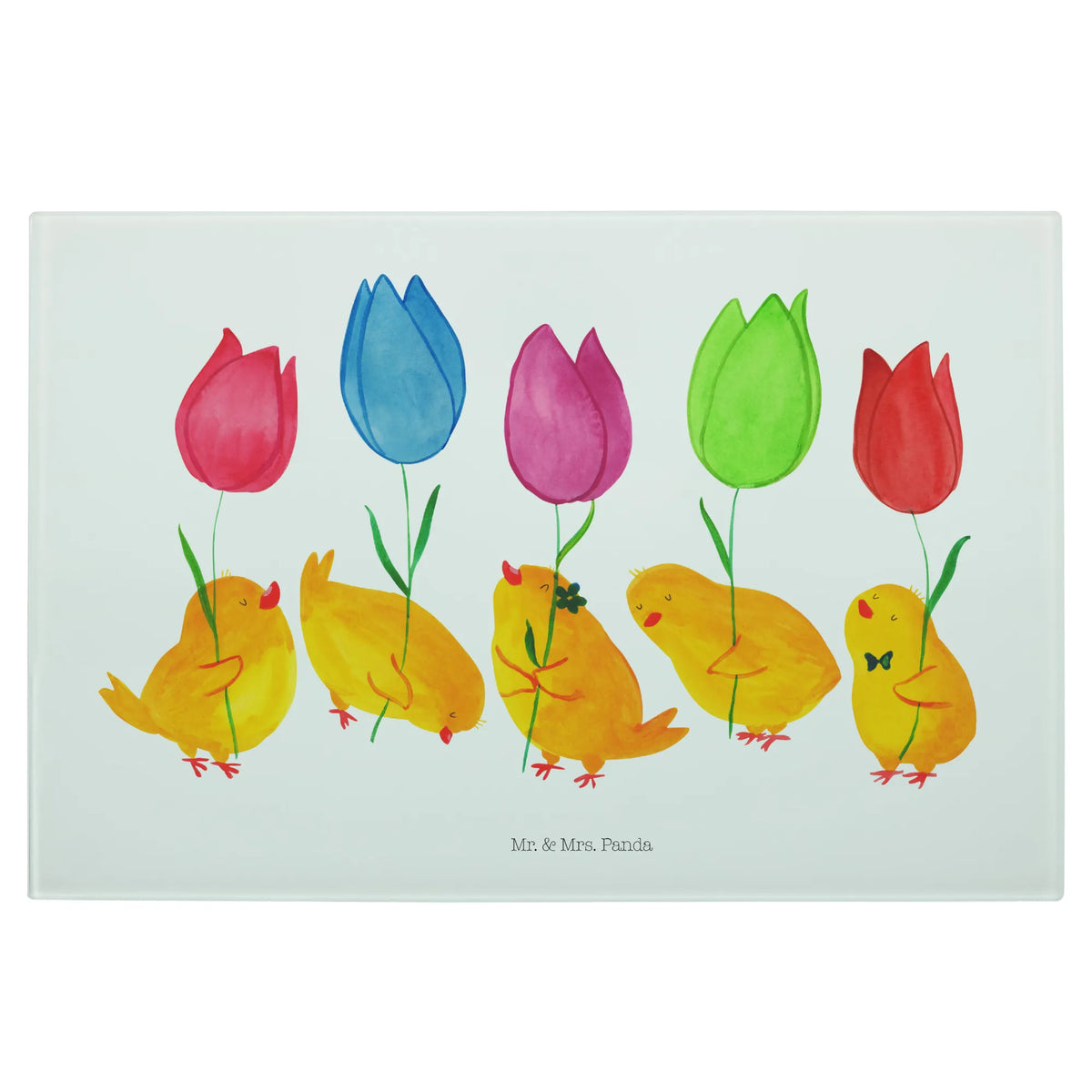 Glass chopping board chick parade