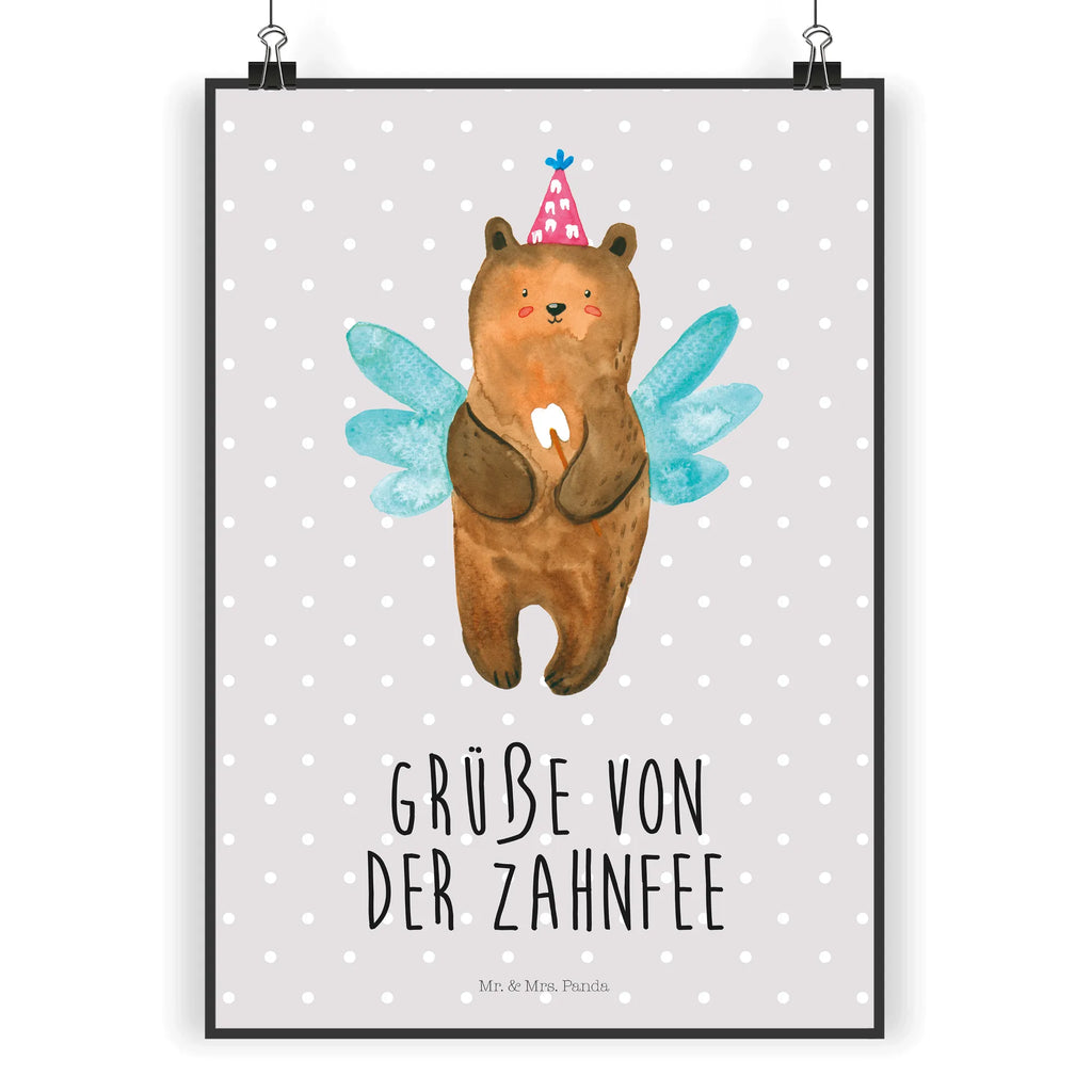 Poster bear tooth fairy Mr. & Mrs. Panda Poster, Bild, Wandposter, Wanddeko, Wanddekoration, Küchenposter, Handgemaltes Poster, Kinderposter, Raumdekoration, Designposter, Kunstdruck, Wanddeko Bild, Poster, Posterdruck, Bär, Teddy, Teddybär, Milchzahn, Fee, Zahnfee, Erster Zahn