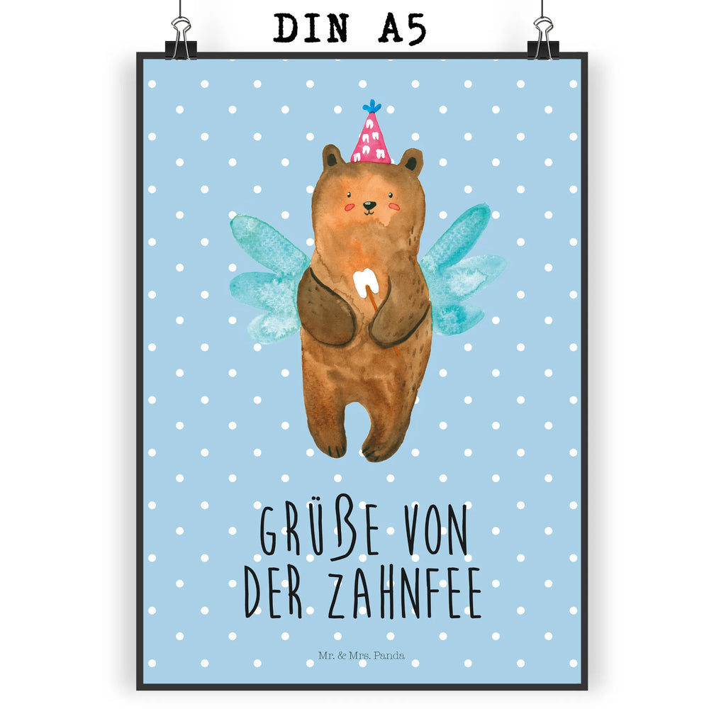 Poster bear tooth fairy Mr. & Mrs. Panda Poster, Bild, Wandposter, Wanddeko, Wanddekoration, Küchenposter, Handgemaltes Poster, Kinderposter, Raumdekoration, Designposter, Kunstdruck, Wanddeko Bild, Poster, Posterdruck, Bär, Teddy, Teddybär, Milchzahn, Fee, Zahnfee, Erster Zahn