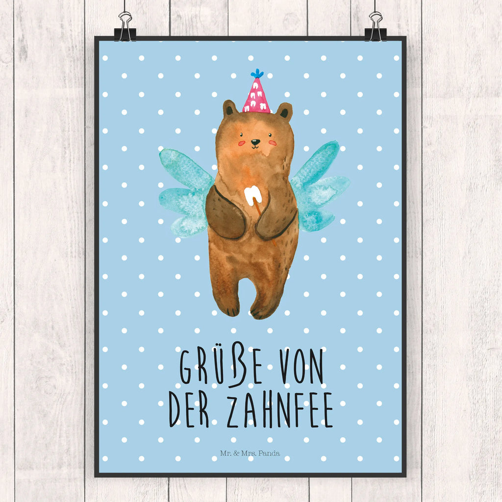 Poster bear tooth fairy Mr. & Mrs. Panda Poster, Bild, Wandposter, Wanddeko, Wanddekoration, Küchenposter, Handgemaltes Poster, Kinderposter, Raumdekoration, Designposter, Kunstdruck, Wanddeko Bild, Poster, Posterdruck, Bär, Teddy, Teddybär, Milchzahn, Fee, Zahnfee, Erster Zahn
