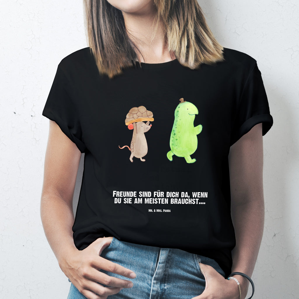 Personalisiertes T-Shirt Schildkröte & Maus T-Shirt Personalisiert, T-Shirt mit Namen, T-Shirt mit Aufruck, Männer, Frauen, Wunschtext, Bedrucken, Schildkröte, Maus, Freunde, Freundinnen, beste Freunde, beste Freundinnen