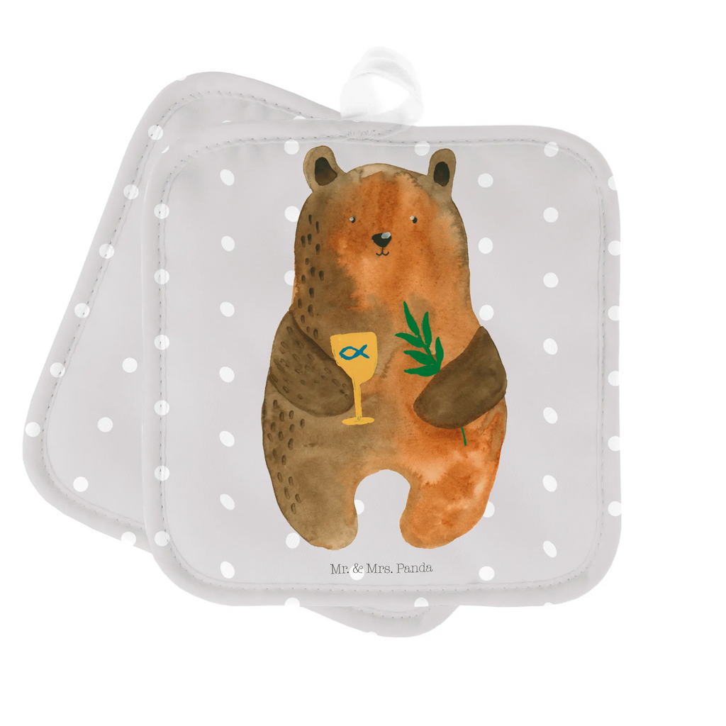 2er Set Topflappen  Bär Konfirmation topfhalter, Topflappenset, Topfuntersetzer, 2er Set Topflappen, Topfhandschuhe, Topflappen 2er Set, Topflappen, Topflappen Set, Bär, Teddy, Teddybär, Kirche, Gottesdienst, Evangelisch, Konfirmation