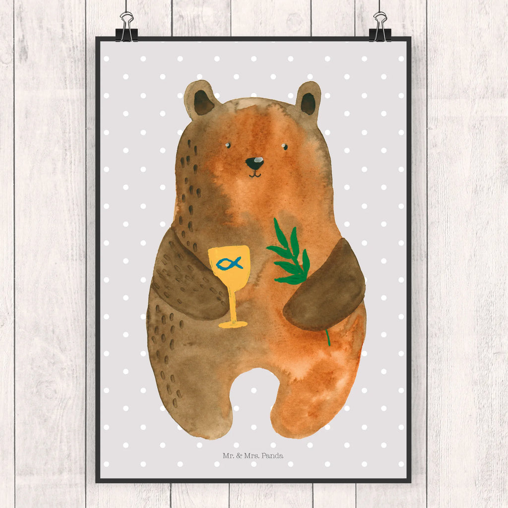 Poster Bär Konfirmation Plakat, Bild für Wand, wanddeko, Wanddeko Bild, kunstdruck poster, Wandbild, Poster, Wandschmuck, Mr. & Mrs. Panda Poster, drucke, Posterdruck, Wandposter, wanddruck, kunst für die wand, Bild, grafikposter, kunstposter, Deko Bild, Wanddekoration, wandkunst, Kunstdruck, Designposter, Teddybär, Bär, Teddy, Gottesdienst, Konfirmation, Kirche, Evangelisch