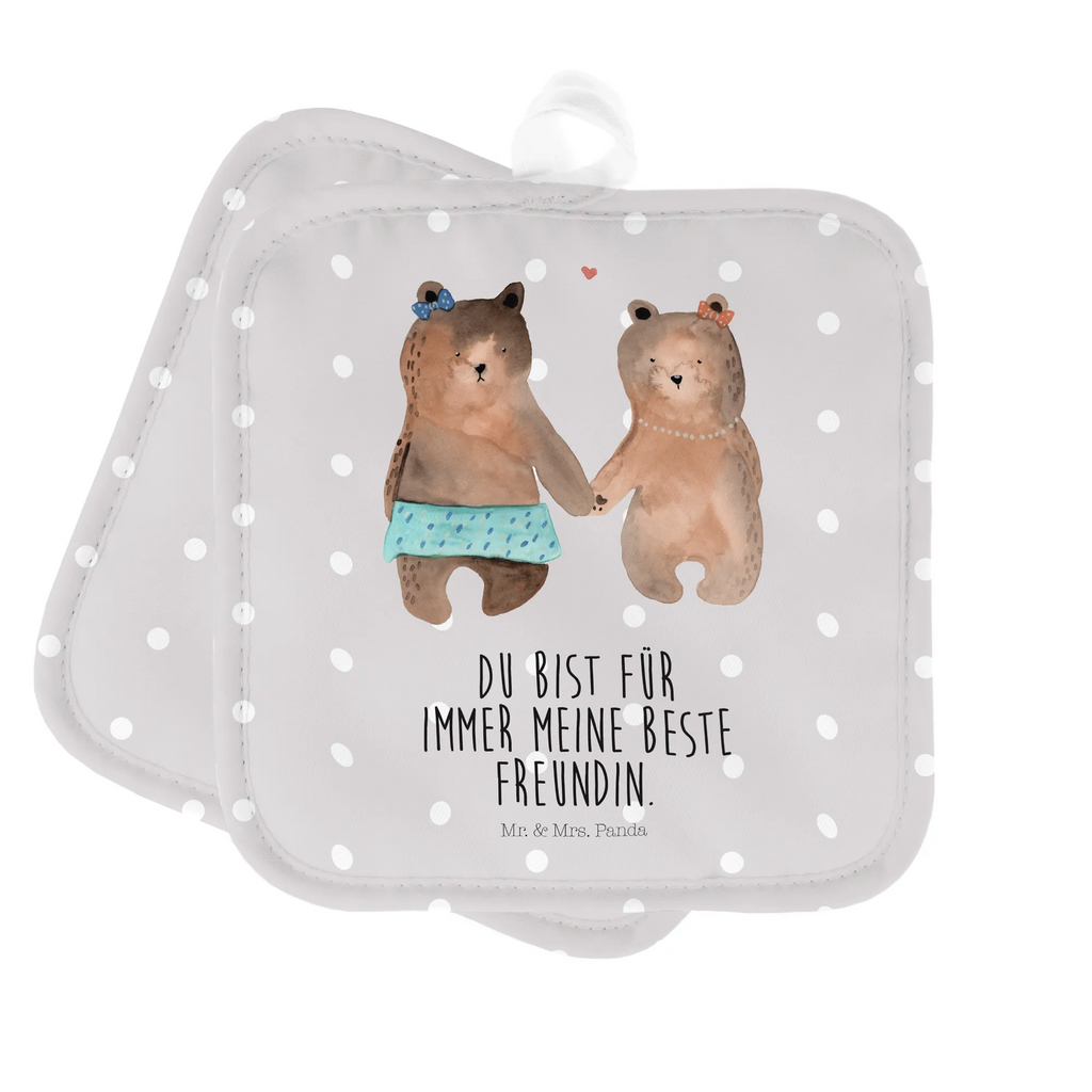 2er Set Topflappen  Bär Freundin Topflappen 2er Set, Topflappenset, 2er Set Topflappen, Topflappen, Topfuntersetzer, Topflappen Set, topfhalter, Topfhandschuhe, Bär, Teddy, Teddybär, Bär Freundin Beste Freund Liebe Liebesbeweis Verliebt Kumpel Kumpeliene