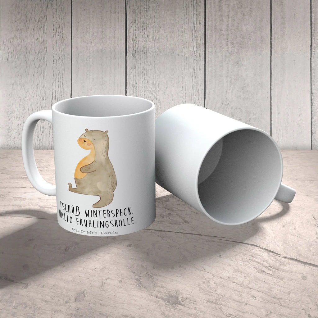 Mug otter Belly Tasse mit Motiven, Geschenktasse, Tasse, Porzellantasse, Tasse mit Zitaten, Keramiktasse, Bürotasse, Teetasse, Kaffeetasse, Otter, Fischotter, Seeotter, Otter Seeotter See Otter