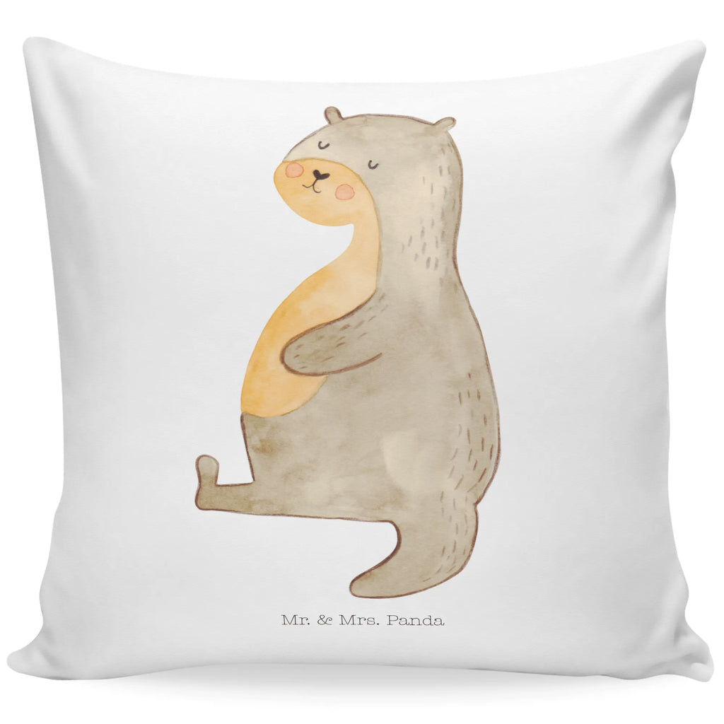 Cushion otter Belly settee, soft, couch, 40 x 40, pillows, bed, bedroom, pillow case, cushion, sofa, pad, fluffy, 40x40, Pillow, otter, marten, sea otter, European otter, water mammal, aquatic animal, baby otter, predator, water, otter gifts, animal lover, gift ideas for animal lovers, animal, mammal, water animal, gifts for people in love, Otter Sea Otter Lake Otter