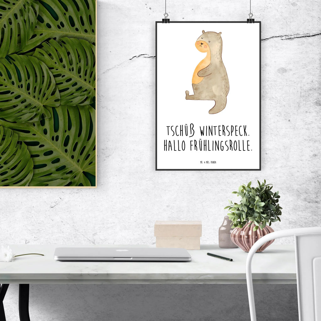 Poster otter Belly Bild, kunstposter, Kunstdruck, Wandposter, Posterdruck, Mr. & Mrs. Panda Poster, Plakat, Designposter, Poster, wanddruck, Wandschmuck, wandkunst, kunst für die wand, Bild für Wand, Wandbild, drucke, Deko Bild, kunstdruck poster, wanddeko, grafikposter, Wanddeko Bild, Wanddekoration, Seeotter, Fischotter, Otter, Otter Seeotter See Otter