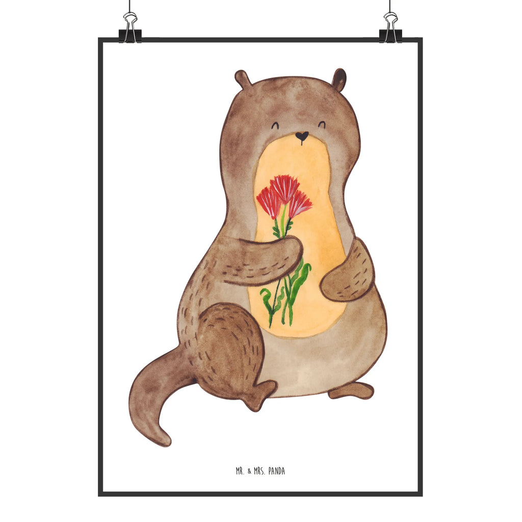 Poster otter Bunch of flowers Deko Bild, Plakat, kunstdruck poster, wanddeko, wandkunst, Mr. & Mrs. Panda Poster, typografie poster, Kunstdruck, wanddruck, drucke, Posterdruck, Poster, Wanddekoration, grafikposter, Design Poster, Wandbild, Wanddeko Bild, kunstposter, Wandschmuck, Bild, Deko Poster, Wandposter, Designposter, Panda Poster, Otter, Fischotter, Seeotter, Otter Seeotter See Otter