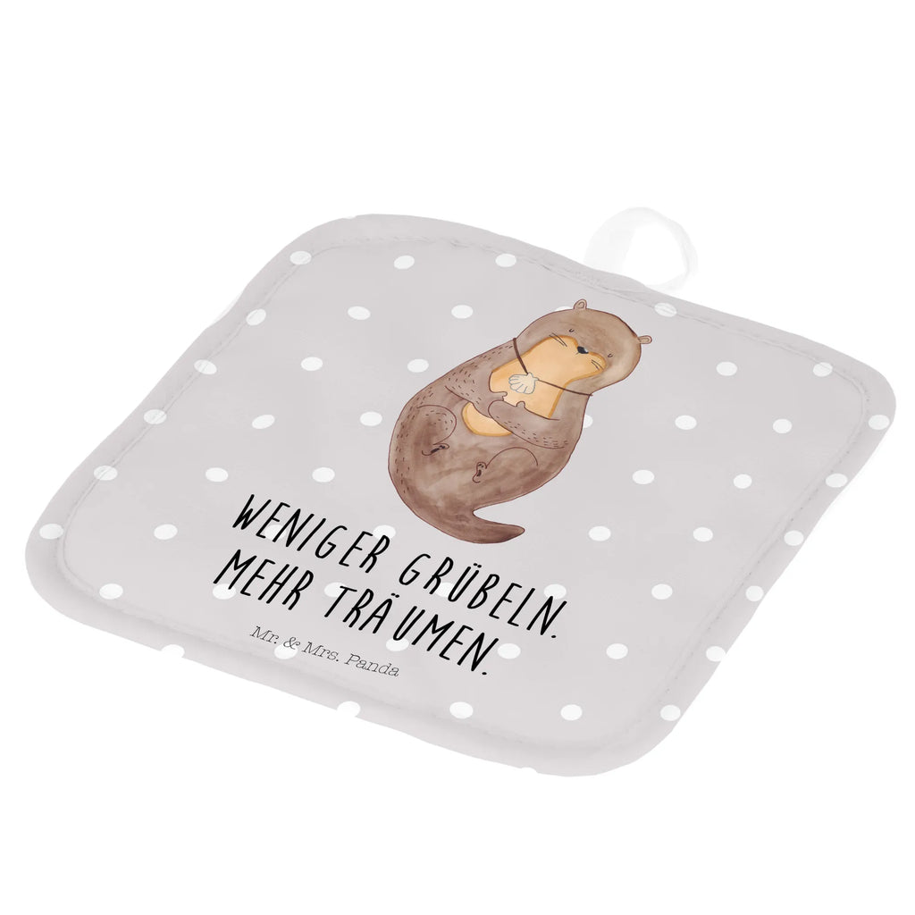 2er Set Topflappen  Otter Muschel Topfuntersetzer, Topfhandschuhe, Topflappen 2er Set, Topflappenset, 2er Set Topflappen, topfhalter, Topflappen Set, Topflappen, Otter, Fischotter, Seeotter, Grübeln, Otterliebe, Motivation, Träumen, Tagträumen, Büro