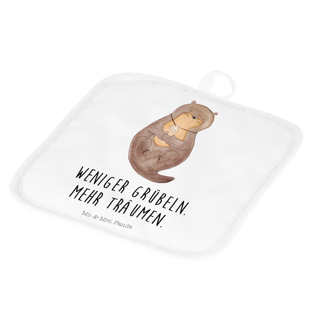 2er Set Topflappen  Otter Muschel Topfuntersetzer, Topfhandschuhe, Topflappen 2er Set, Topflappenset, 2er Set Topflappen, topfhalter, Topflappen Set, Topflappen, Otter, Fischotter, Seeotter, Grübeln, Otterliebe, Motivation, Träumen, Tagträumen, Büro