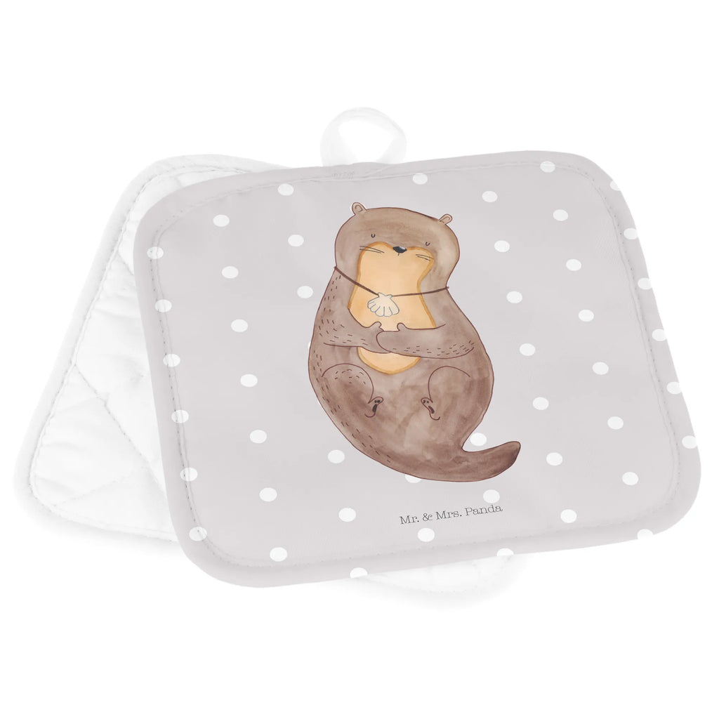 2er Set Topflappen  Otter Muschel Topfuntersetzer, Topfhandschuhe, Topflappen 2er Set, Topflappenset, 2er Set Topflappen, topfhalter, Topflappen Set, Topflappen, Otter, Fischotter, Seeotter, Grübeln, Otterliebe, Motivation, Träumen, Tagträumen, Büro