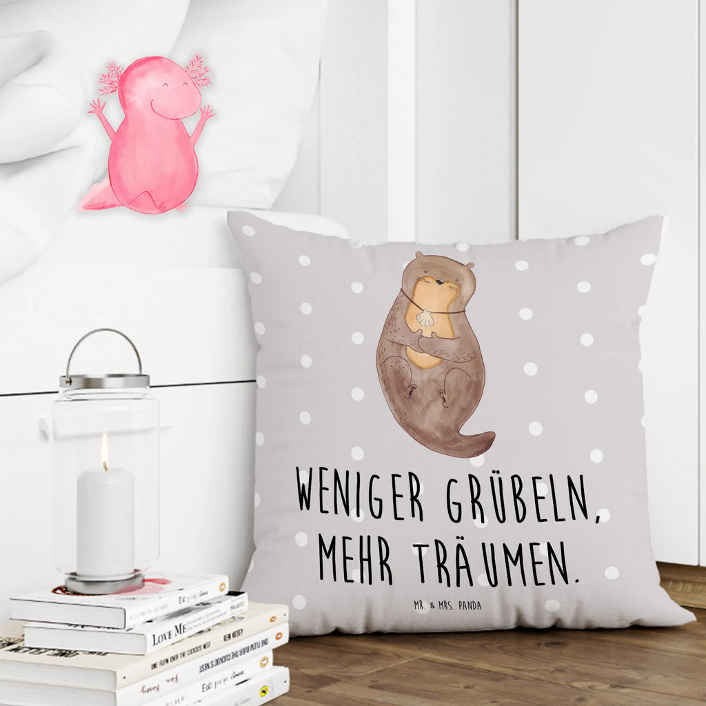 Cushion otter shell settee, Pillow, pillows, sofa, bedroom, pad, soft, fluffy, cushion, 40 x 40, bed, couch, pillow case, 40x40, otter, marten, sea otter, European otter, water mammal, aquatic animal, baby otter, predator, water, otter gifts, animal lover, gift ideas for animal lovers, animal, mammal, water animal, gifts for people in love, daydreaming, office, dreaming, motivation, otter love, brooding