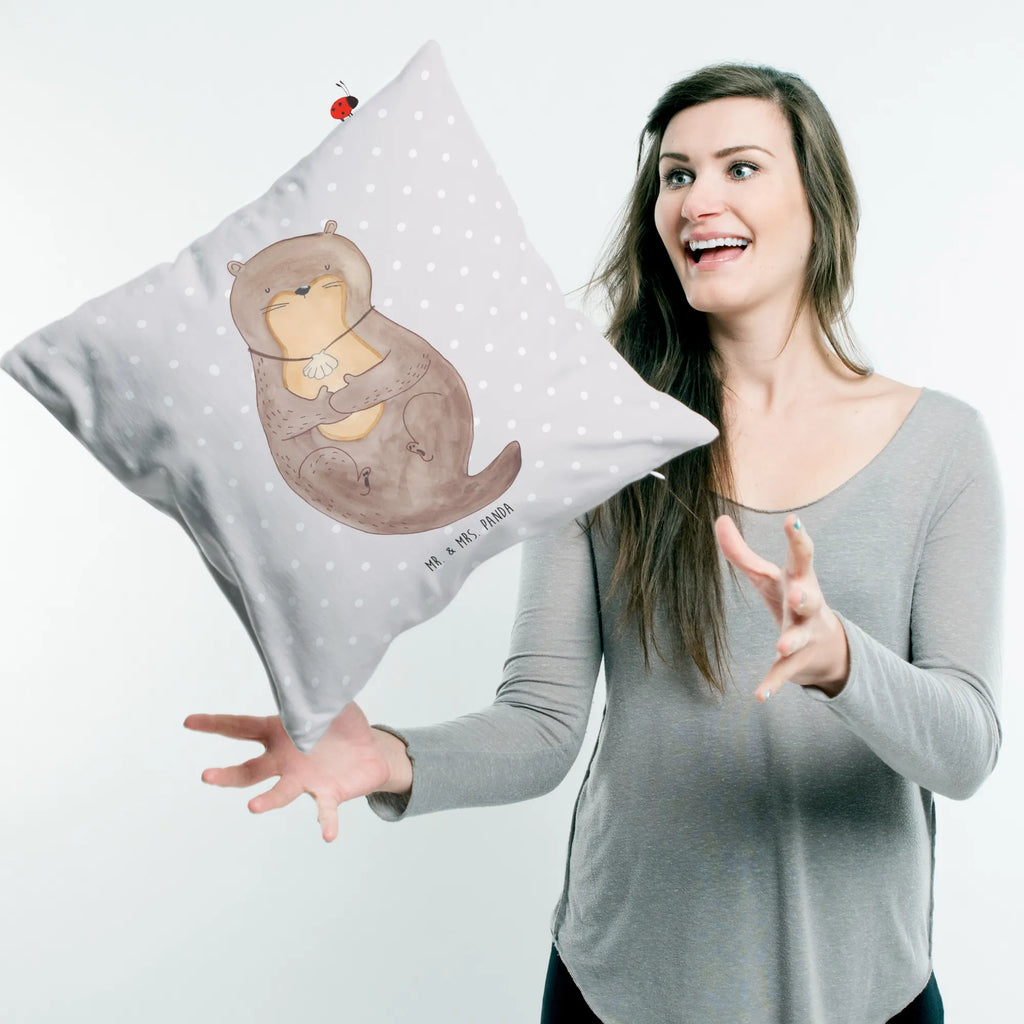 Cushion otter shell settee, Pillow, pillows, sofa, bedroom, pad, soft, fluffy, cushion, 40 x 40, bed, couch, pillow case, 40x40, otter, marten, sea otter, European otter, water mammal, aquatic animal, baby otter, predator, water, otter gifts, animal lover, gift ideas for animal lovers, animal, mammal, water animal, gifts for people in love, daydreaming, office, dreaming, motivation, otter love, brooding