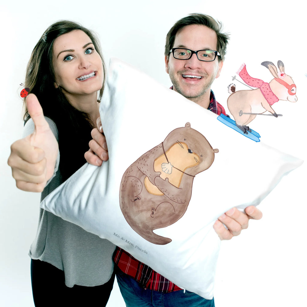 Cushion otter shell settee, Pillow, pillows, sofa, bedroom, pad, soft, fluffy, cushion, 40 x 40, bed, couch, pillow case, 40x40, otter, marten, sea otter, European otter, water mammal, aquatic animal, baby otter, predator, water, otter gifts, animal lover, gift ideas for animal lovers, animal, mammal, water animal, gifts for people in love, daydreaming, office, dreaming, motivation, otter love, brooding