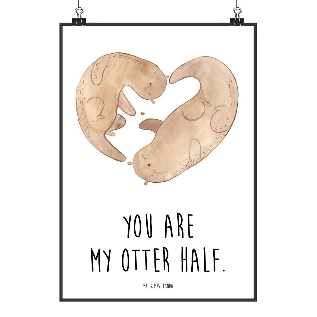 Poster Otter Herz Wanddeko Bild, wandkunst, wanddruck, Mr. & Mrs. Panda Poster, kunstdruck poster, Wandschmuck, Posterdruck, Plakat, Wanddekoration, wanddeko, Wandposter, Deko Bild, Designposter, kunst für die wand, drucke, kunstposter, Bild für Wand, Wandbild, Poster, Kunstdruck, Bild, grafikposter, Seeotter, Fischotter, Otter, Love You, Verlobung, Hochzeitstag, Liebesbeweis, Herz, Liebesgeschenk, Gemeinsames Leben, Jahrestag, Liebe, Bessere Hälfte