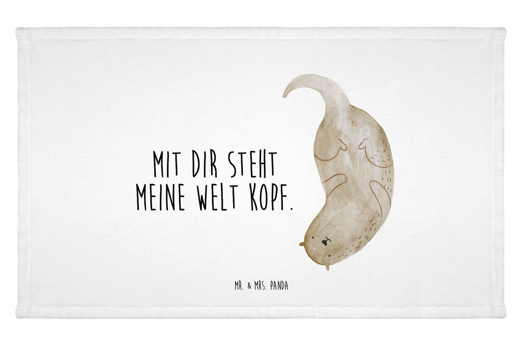 Hand towel otter upside down children, baby, big, bath towel, towels, Towel, bathroom, otter, marten, sea otter, European otter, water mammal, aquatic animal, baby otter, predator, water, otter gifts, animal lover, gift ideas for animal lovers, animal, mammal, water animal, gifts for people in love, Otter Sea Otter Lake Otter