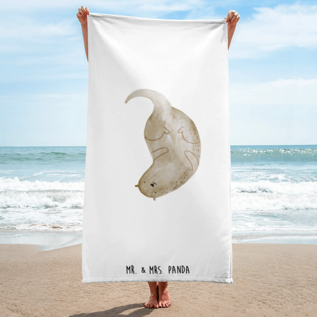 XL bath towel otter upside down spa towel, large beach towel, oversized towel, XL bath towel, luxury bath sheet, extra large swim towel, otter, marten, sea otter, European otter, water mammal, aquatic animal, baby otter, predator, water, otter gifts, animal lover, gift ideas for animal lovers, animal, mammal, water animal, gifts for people in love, Otter Sea Otter Lake Otter