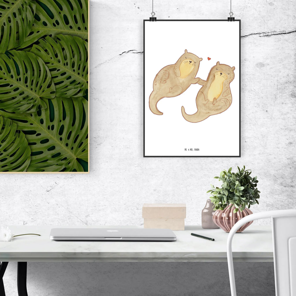 Poster otter holding hands wanddeko, kunstdruck poster, Designposter, Wandschmuck, Wanddekoration, kunstposter, Posterdruck, wandkunst, Bild, kunst für die wand, Wanddeko Bild, Wandposter, grafikposter, wanddruck, Deko Bild, Plakat, Poster, Bild für Wand, drucke, Wandbild, Mr. & Mrs. Panda Poster, Kunstdruck, Seeotter, Fischotter, Otter, Otter Seeotter See Otter