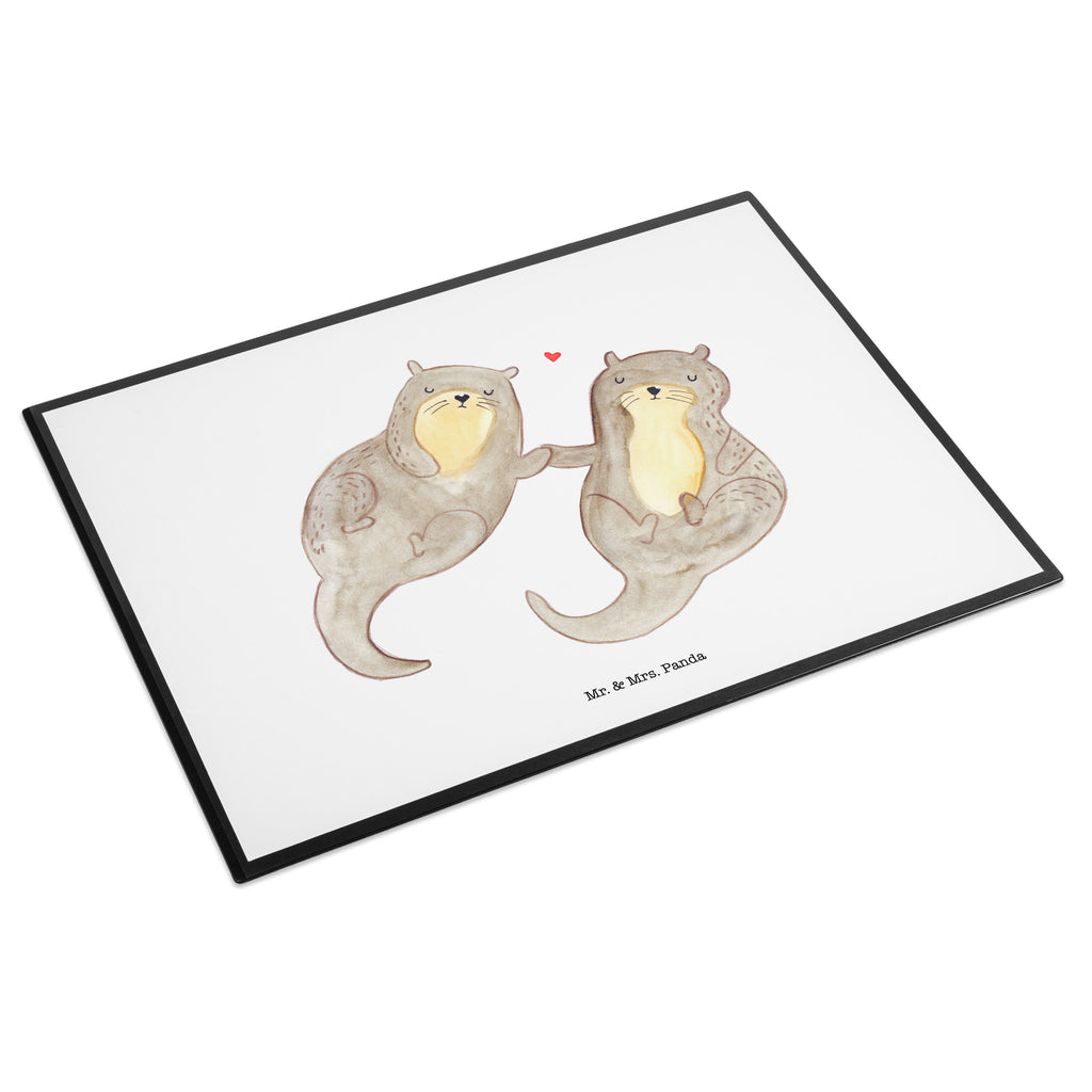 Desk pad otter holding hands girl, office, desk, underlay, children, Desk pad, otter, marten, sea otter, European otter, water mammal, aquatic animal, baby otter, predator, water, otter gifts, animal lover, gift ideas for animal lovers, animal, mammal, water animal, gifts for people in love, Otter Sea Otter Lake Otter