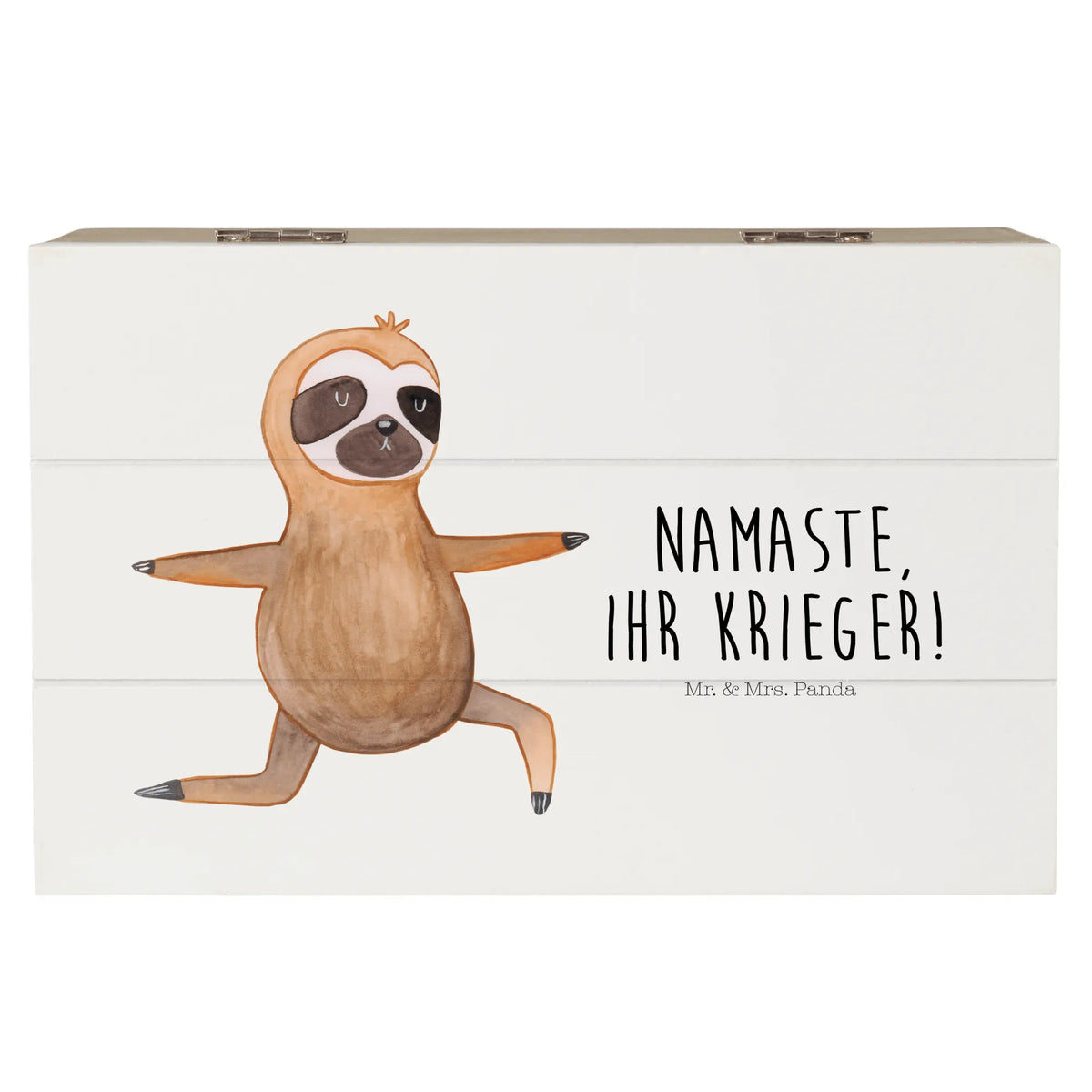 Holzkiste Faultier Yoga