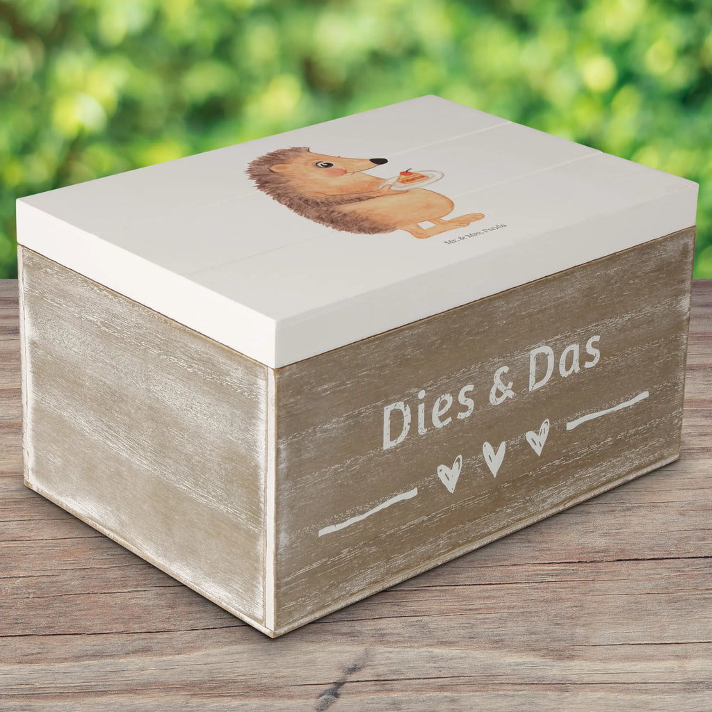 Skrzynia drewniana jeż kawałek ciasta Schatulle, Schatzkiste, Geschenkbox, XXL, Geschenkdose, Truhe, Dekokiste, Kiste, Erinnerungsbox, Aufbewahrungsbox, Erinnerungskiste, Holzkiste, Tiermotive, Gute Laune, lustige Sprüche, Tiere, Geburtstagskuchen, Essen Spruch, Kuchen, Torte, Backen Geschenk, Einladung Party, Kuchen backen, Igel