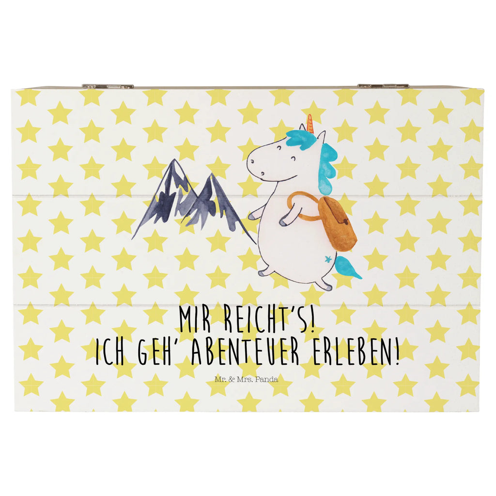Holzkiste Einhorn Bergsteiger Geschenkdose, Erinnerungsbox, Truhe, Schatzkiste, Geschenkbox, Dekokiste, Kiste, XXL, Schatulle, Aufbewahrungsbox, Erinnerungskiste, Holzkiste, Einhorn, Einhörner, Einhorn Deko, Unicorn, Entdecker, Abenteurer, Bergsteiger, Urlaub, Weltreise, Berge, Abenteuer, Reisen, Weltenbummler