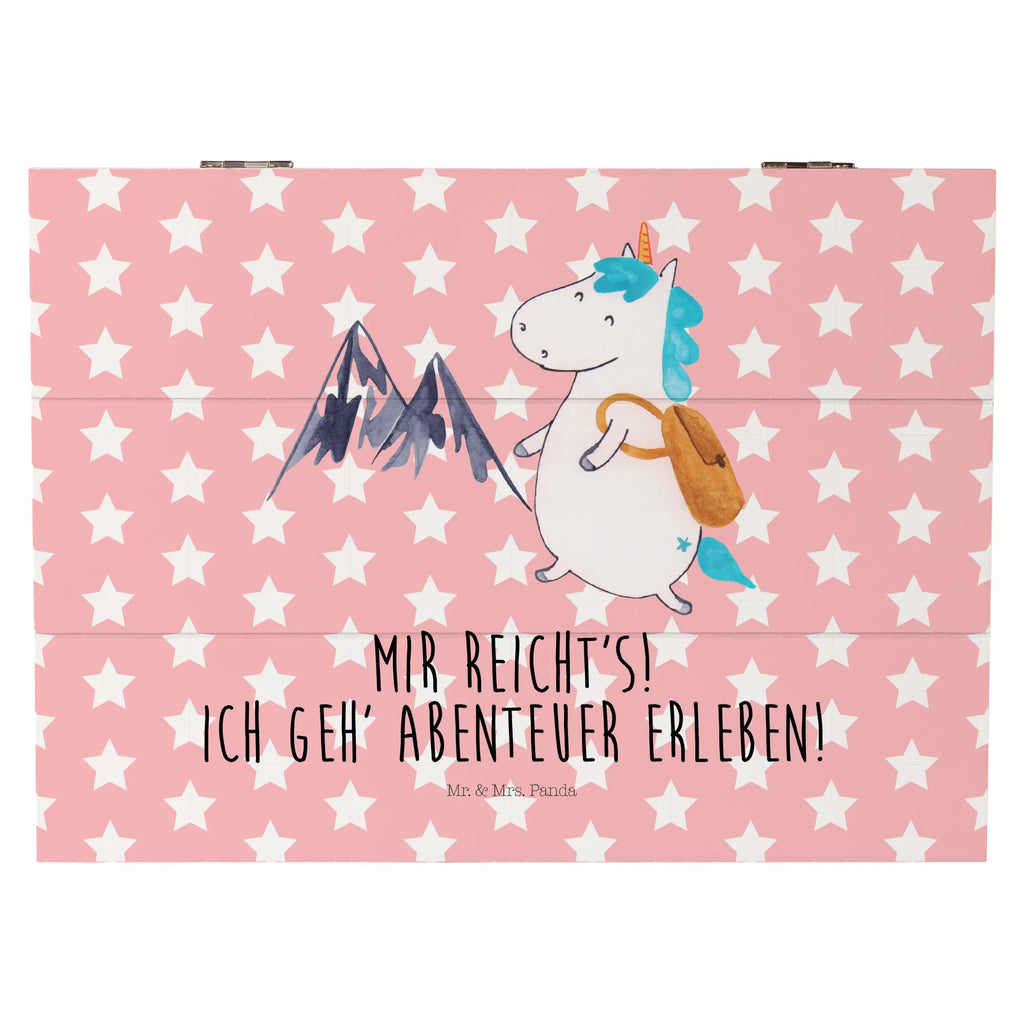 Holzkiste Einhorn Bergsteiger Geschenkdose, Erinnerungsbox, Truhe, Schatzkiste, Geschenkbox, Dekokiste, Kiste, XXL, Schatulle, Aufbewahrungsbox, Erinnerungskiste, Holzkiste, Einhorn, Einhörner, Einhorn Deko, Unicorn, Entdecker, Abenteurer, Bergsteiger, Urlaub, Weltreise, Berge, Abenteuer, Reisen, Weltenbummler