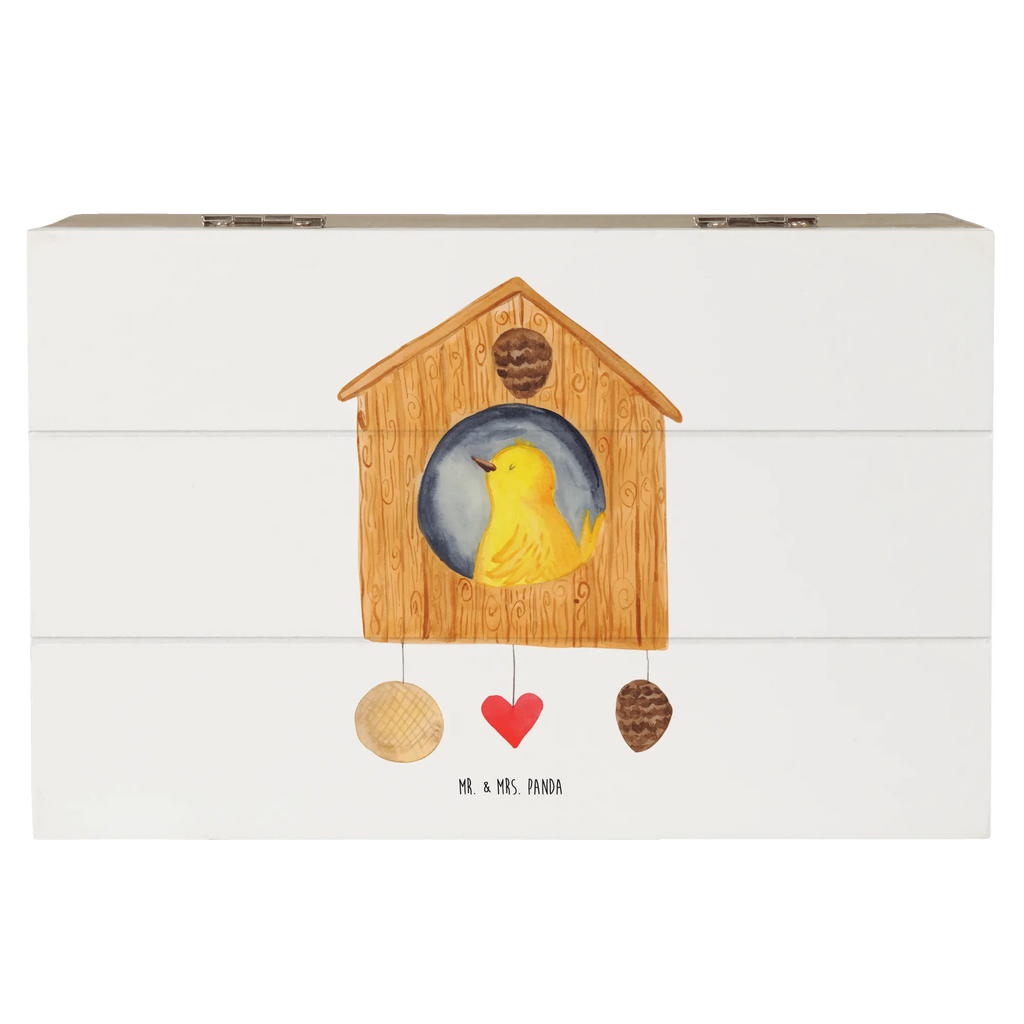 Wooden chest birdhouse Home Dekokiste, Schatulle, Erinnerungskiste, Aufbewahrungsbox, Schatzkiste, Holzkiste, Erinnerungsbox, Geschenkdose, Geschenkbox, XXL, Truhe, Kiste, Tiermotive, Gute Laune, lustige Sprüche, Tiere, Umzug, Geschenk, Vogelhaus, Einzugsgeschenk, Haus, Hausbau, Einzug, Home sweet Home, Vogel