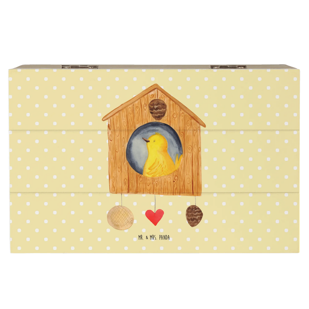 Wooden chest birdhouse Home Dekokiste, Schatulle, Erinnerungskiste, Aufbewahrungsbox, Schatzkiste, Holzkiste, Erinnerungsbox, Geschenkdose, Geschenkbox, XXL, Truhe, Kiste, Tiermotive, Gute Laune, lustige Sprüche, Tiere, Umzug, Geschenk, Vogelhaus, Einzugsgeschenk, Haus, Hausbau, Einzug, Home sweet Home, Vogel