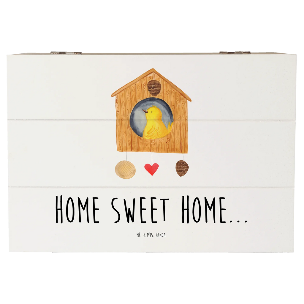 Wooden chest birdhouse Home Dekokiste, Schatulle, Erinnerungskiste, Aufbewahrungsbox, Schatzkiste, Holzkiste, Erinnerungsbox, Geschenkdose, Geschenkbox, XXL, Truhe, Kiste, Tiermotive, Gute Laune, lustige Sprüche, Tiere, Umzug, Geschenk, Vogelhaus, Einzugsgeschenk, Haus, Hausbau, Einzug, Home sweet Home, Vogel