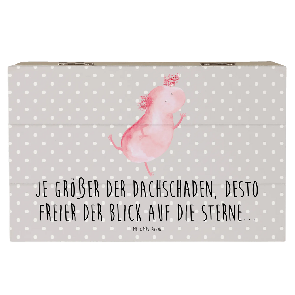 Wooden chest axolotl Dance storage box, memory box, XXL, chest, decorative box, casket, box, Wooden box, treasure chest, Axolotl, Axelotl, marine animals, Mexican walking fish, salamander, stars, amphibians, best friend, girlfriend, roof damage, axolot, crazy, tailfish