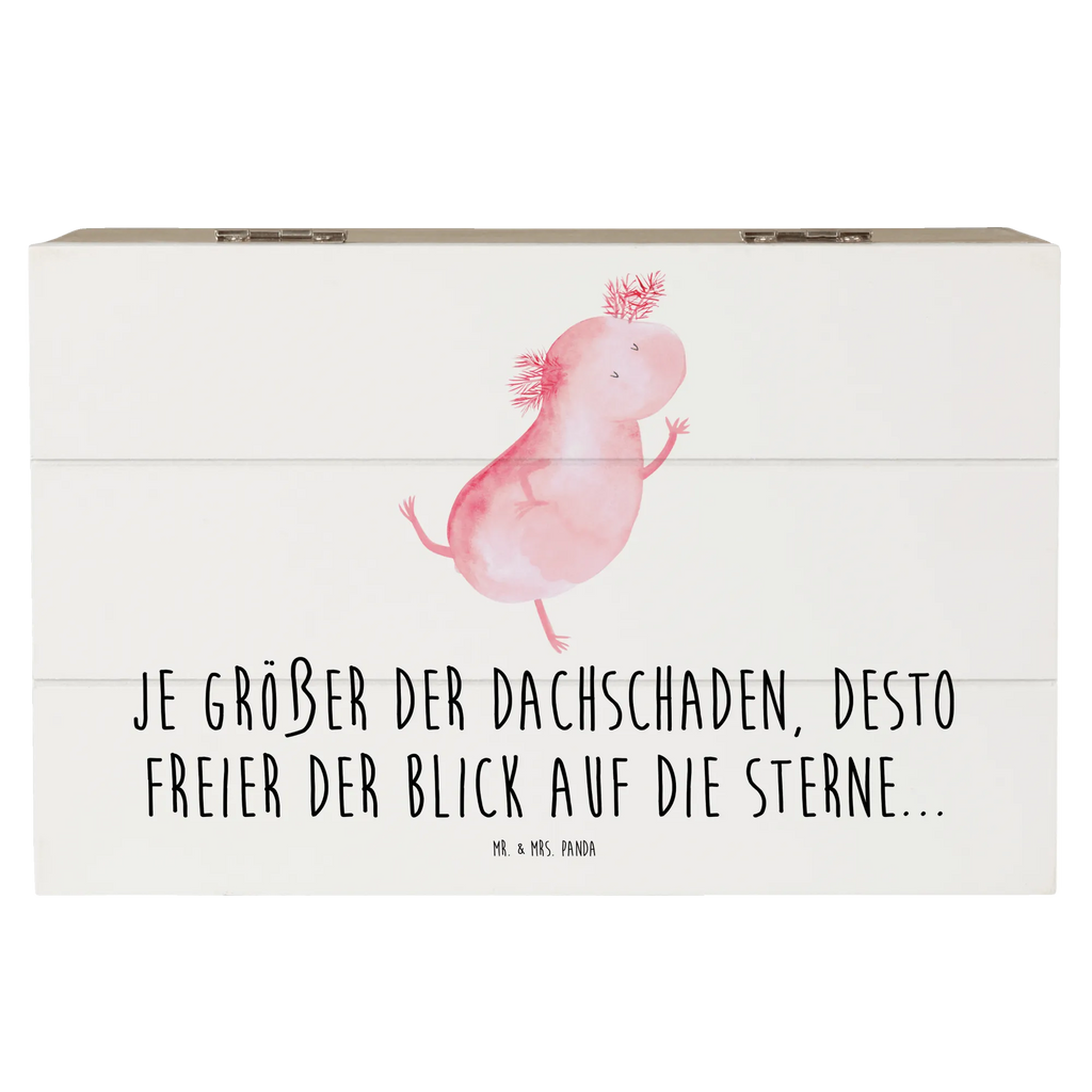 Wooden chest axolotl Dance storage box, memory box, XXL, chest, decorative box, casket, box, Wooden box, treasure chest, Axolotl, Axelotl, marine animals, Mexican walking fish, salamander, stars, amphibians, best friend, girlfriend, roof damage, axolot, crazy, tailfish