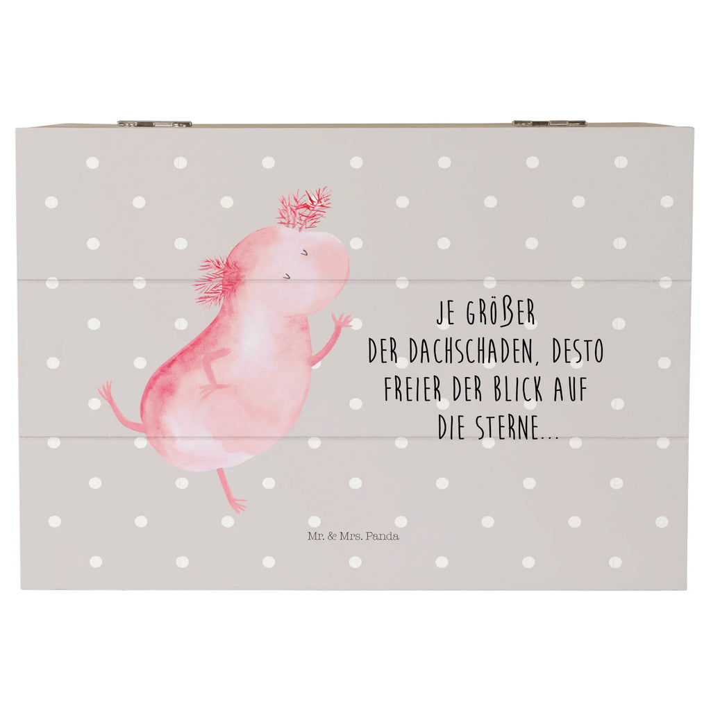 Wooden chest axolotl Dance storage box, memory box, XXL, chest, decorative box, casket, box, Wooden box, treasure chest, Axolotl, Axelotl, marine animals, Mexican walking fish, salamander, stars, amphibians, best friend, girlfriend, roof damage, axolot, crazy, tailfish