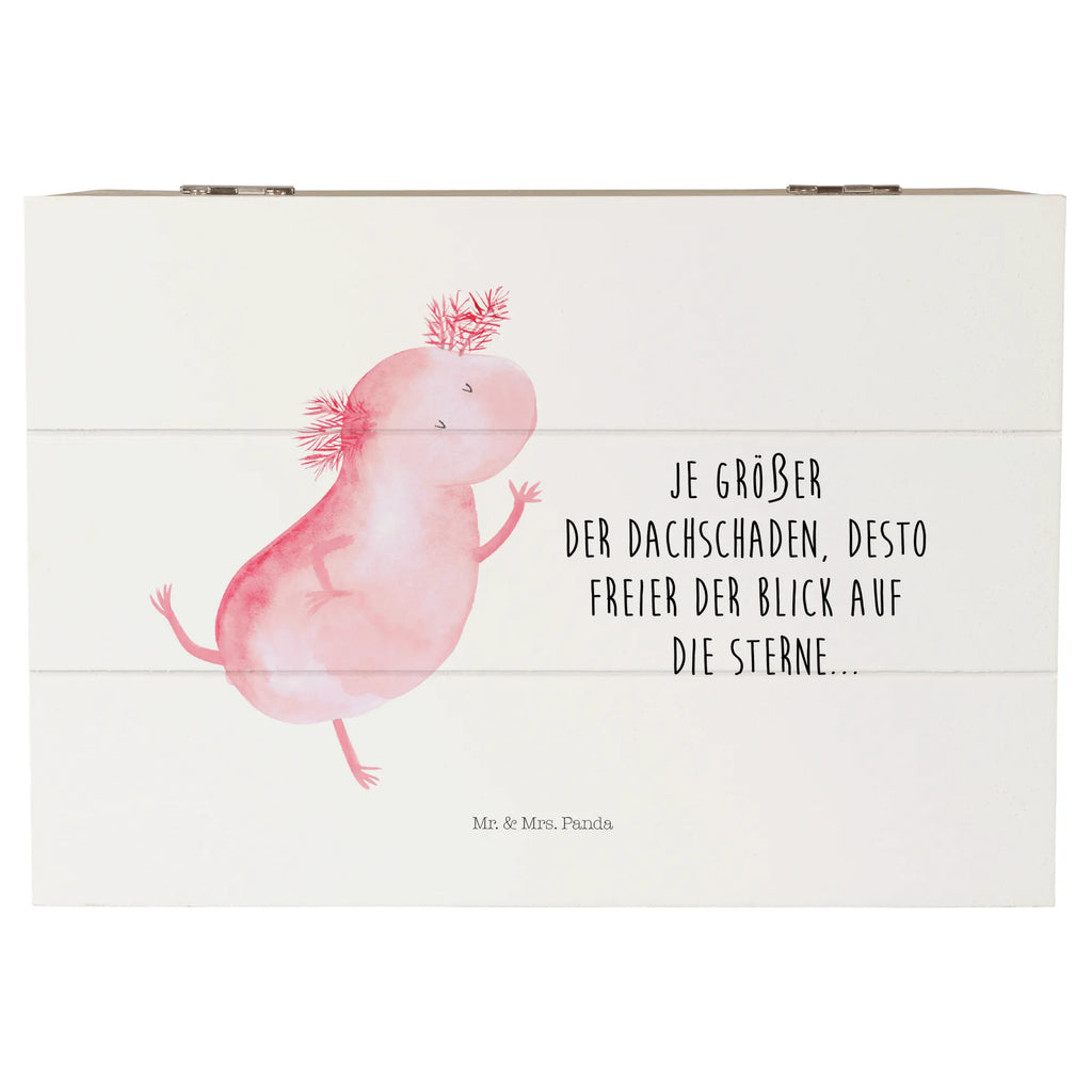 Wooden chest axolotl Dance storage box, memory box, XXL, chest, decorative box, casket, box, Wooden box, treasure chest, Axolotl, Axelotl, marine animals, Mexican walking fish, salamander, stars, amphibians, best friend, girlfriend, roof damage, axolot, crazy, tailfish