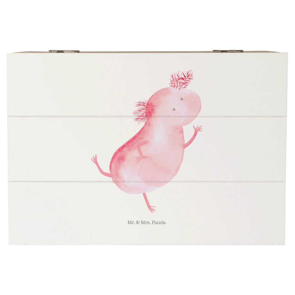 Wooden chest axolotl Dance storage box, memory box, XXL, chest, decorative box, casket, box, Wooden box, treasure chest, Axolotl, Axelotl, marine animals, Mexican walking fish, salamander, stars, amphibians, best friend, girlfriend, roof damage, axolot, crazy, tailfish