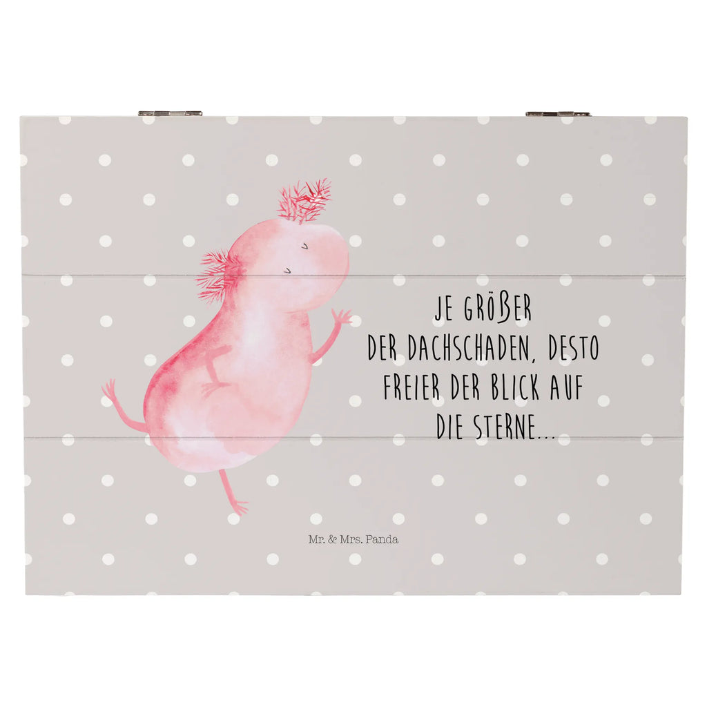 Wooden chest axolotl Dance storage box, memory box, XXL, chest, decorative box, casket, box, Wooden box, treasure chest, Axolotl, Axelotl, marine animals, Mexican walking fish, salamander, stars, amphibians, best friend, girlfriend, roof damage, axolot, crazy, tailfish