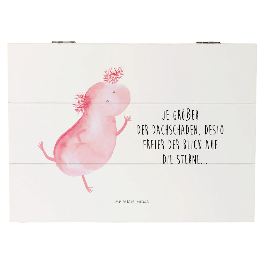 Wooden chest axolotl Dance storage box, memory box, XXL, chest, decorative box, casket, box, Wooden box, treasure chest, Axolotl, Axelotl, marine animals, Mexican walking fish, salamander, stars, amphibians, best friend, girlfriend, roof damage, axolot, crazy, tailfish