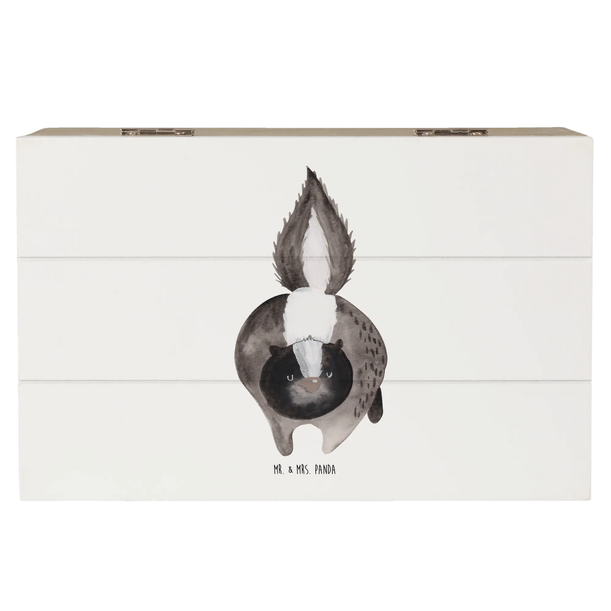 Wooden chest skunk attack
