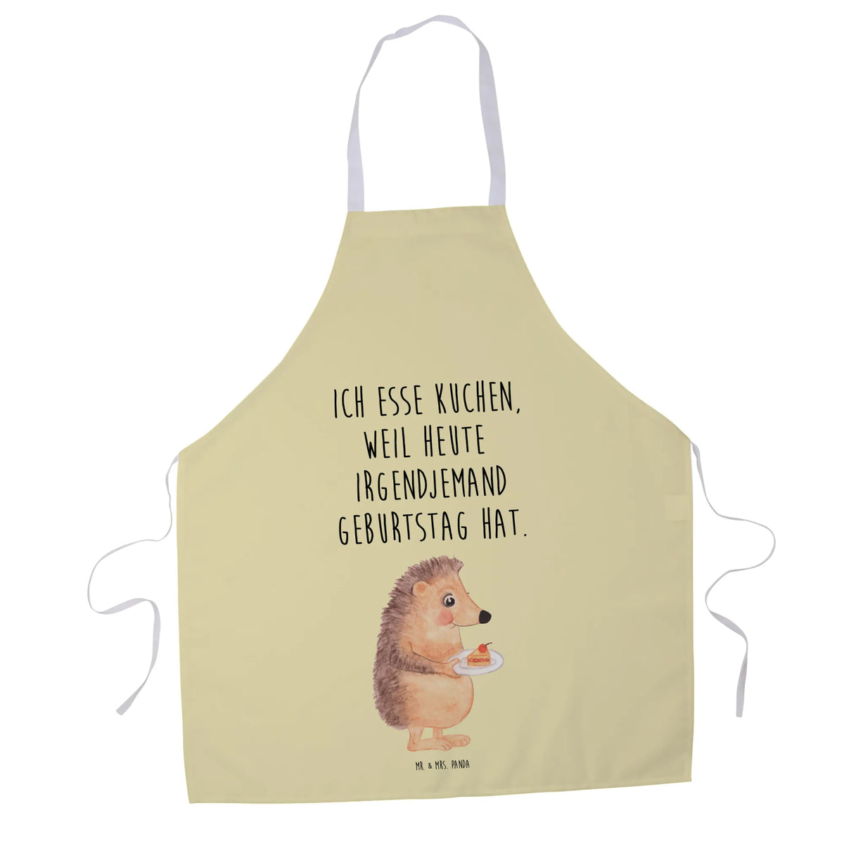 Apron Hedgehog piece of cake cute, card, small animals, cute animal motives, hand drawn, funny sayings, good mood, special gifts, animal lover, gift ideas, gifts, baking gift, birthday cake, invitation party, cake, bake cake, food saying