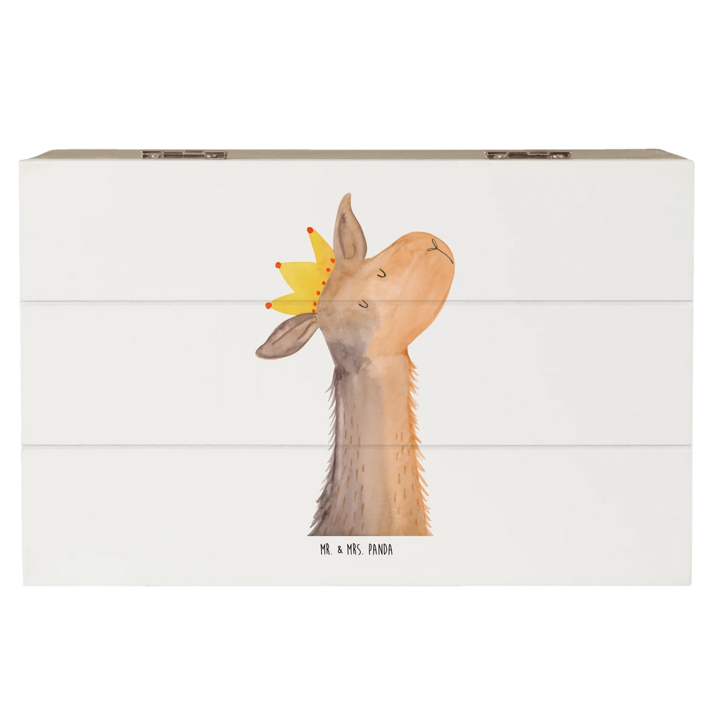 Holzkiste Lamakopf König Aufbewahrungsbox, Truhe, Dekokiste, Geschenkbox, Geschenkdose, Schatzkiste, Holzkiste, XXL, Erinnerungsbox, Kiste, Erinnerungskiste, Schatulle, Lama, Alpaka, Abi, Chef, Königin, Papa, Abitur, König, Vorgesetzter, Mama, Büro Kollege, Lamas, Kollegin, Freundin