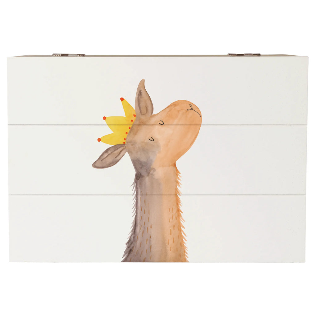 Holzkiste Lamakopf König Aufbewahrungsbox, Truhe, Dekokiste, Geschenkbox, Geschenkdose, Schatzkiste, Holzkiste, XXL, Erinnerungsbox, Kiste, Erinnerungskiste, Schatulle, Lama, Alpaka, Abi, Chef, Königin, Papa, Abitur, König, Vorgesetzter, Mama, Büro Kollege, Lamas, Kollegin, Freundin