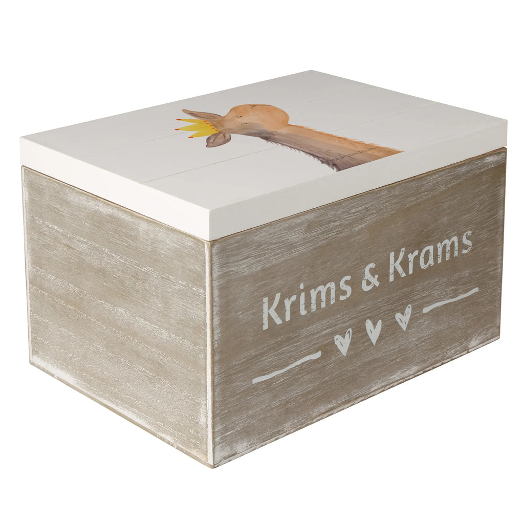 Holzkiste Lamakopf König Aufbewahrungsbox, Truhe, Dekokiste, Geschenkbox, Geschenkdose, Schatzkiste, Holzkiste, XXL, Erinnerungsbox, Kiste, Erinnerungskiste, Schatulle, Lama, Alpaka, Abi, Chef, Königin, Papa, Abitur, König, Vorgesetzter, Mama, Büro Kollege, Lamas, Kollegin, Freundin