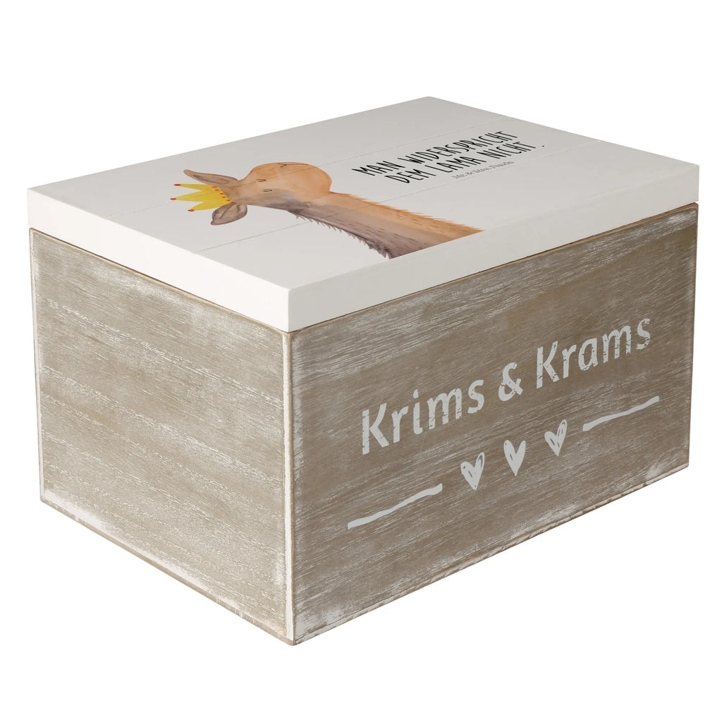 Holzkiste Lamakopf König Aufbewahrungsbox, Truhe, Dekokiste, Geschenkbox, Geschenkdose, Schatzkiste, Holzkiste, XXL, Erinnerungsbox, Kiste, Erinnerungskiste, Schatulle, Lama, Alpaka, Abi, Chef, Königin, Papa, Abitur, König, Vorgesetzter, Mama, Büro Kollege, Lamas, Kollegin, Freundin