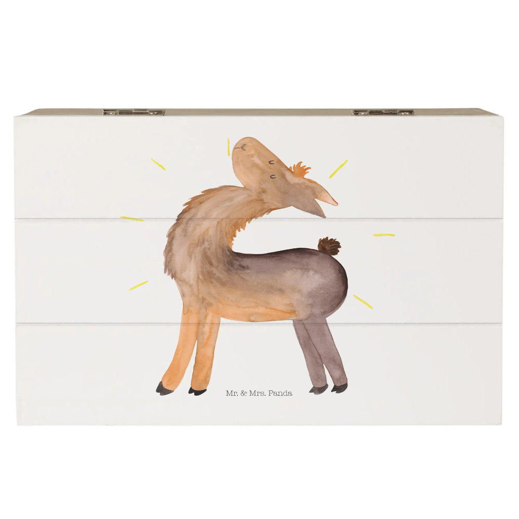 Skrzynia drewniana lama Dumny Lama, Alpaka