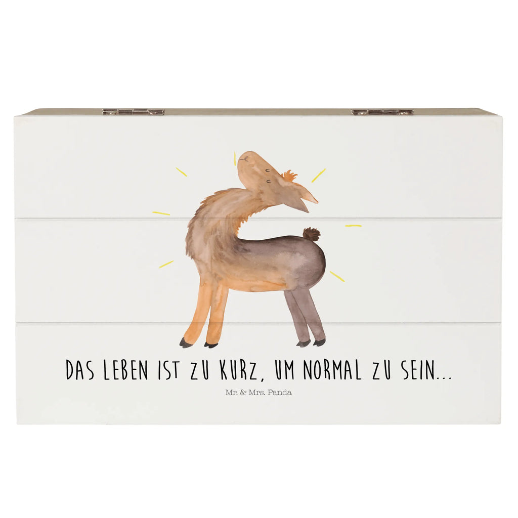 Skrzynia drewniana lama Dumny Lama, Alpaka