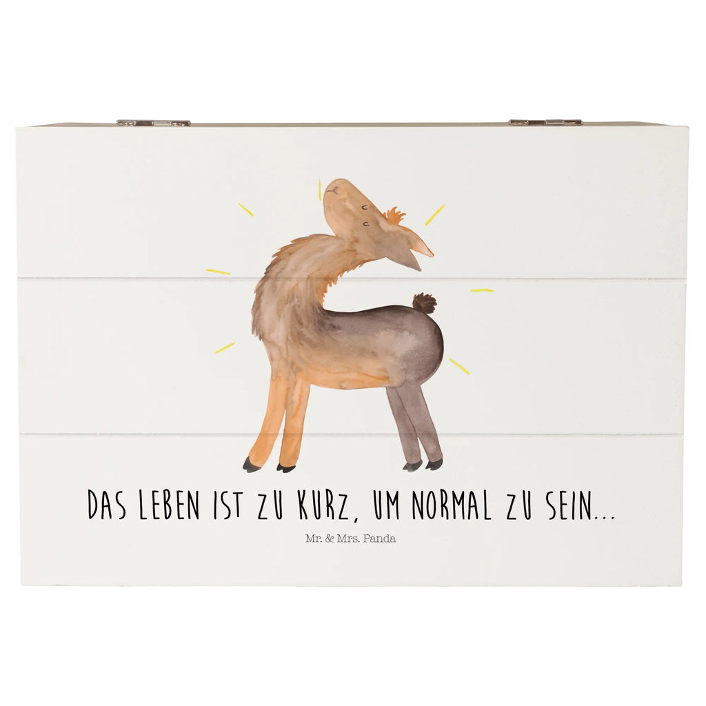 Skrzynia drewniana lama Dumny Lama, Alpaka