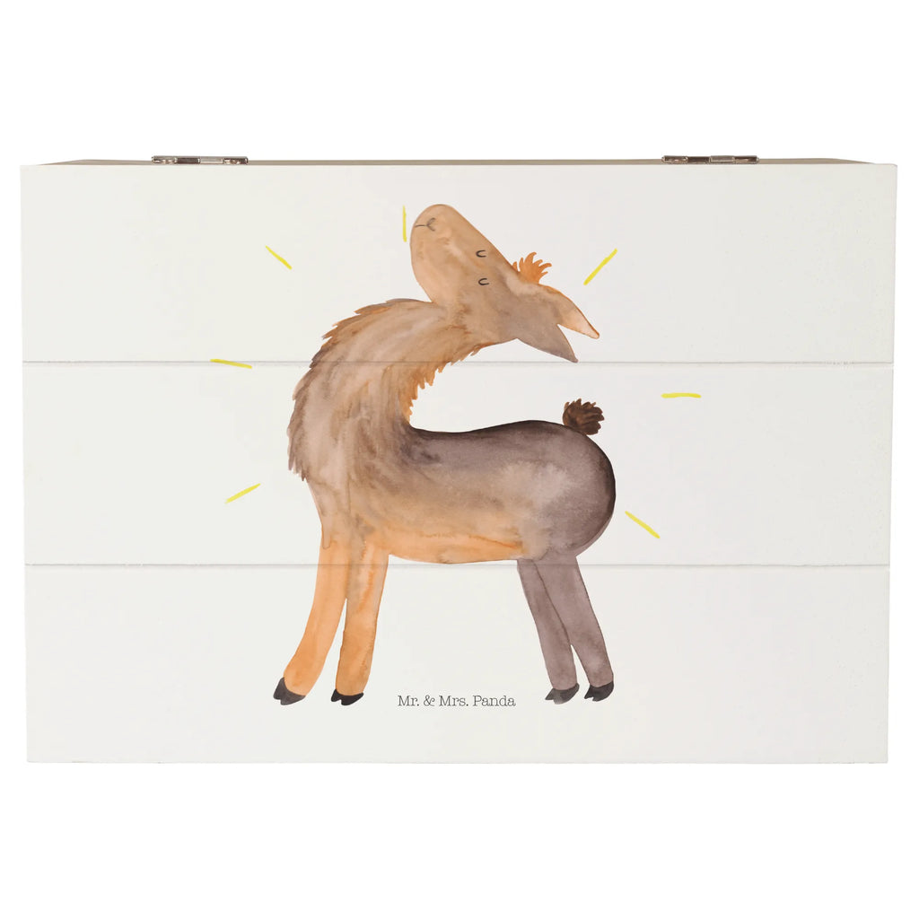 Skrzynia drewniana lama Dumny Lama, Alpaka