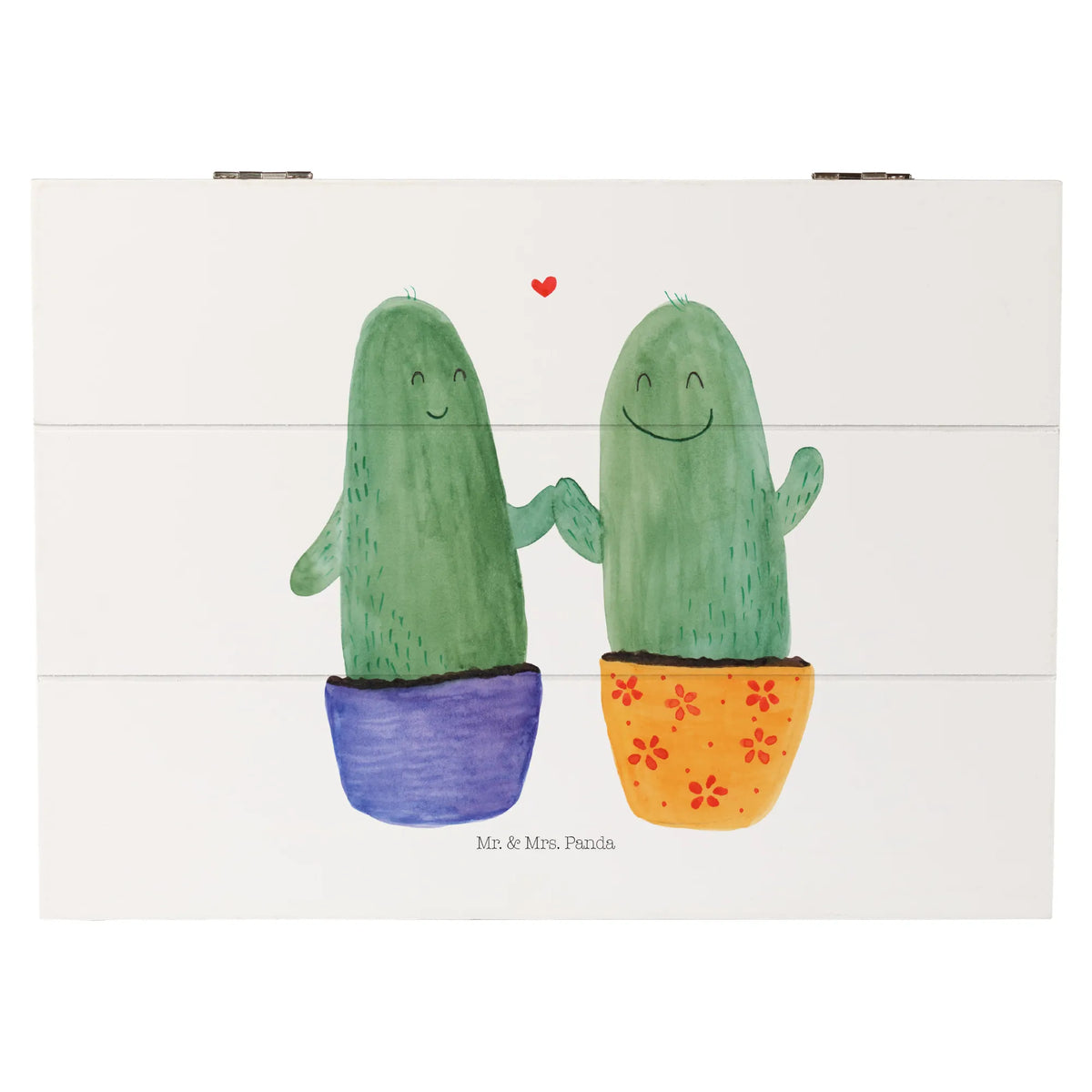 Wooden chest cactus Love